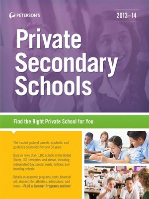cover image of Private Secondary Schools 2013-14